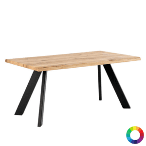 Table Fixe Rectangulaire en Bois et métal LISSA