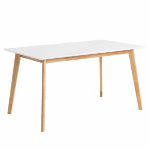 Table Fixe Rectangulaire en bois MALICE, en 120 ou 140cm
