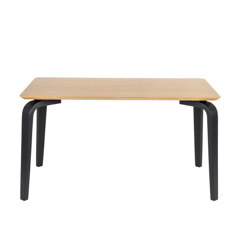 Table Fixe Rectangulaire en Bois et métal DICK, piétement Noir