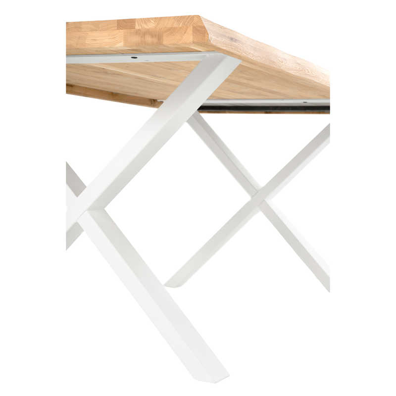 Table Fixe Rectangulaire en Bois et métal NAOMI, détail