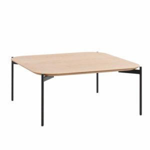 Table Basse Carrée en Bois et Métal HEKA