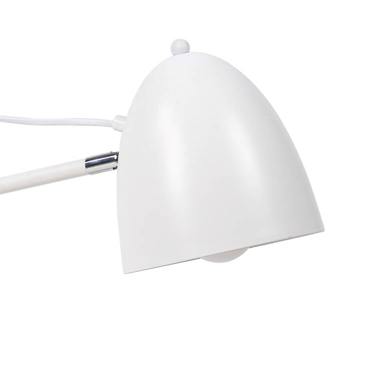 Lampe sur Pied Metal Blanc LINXE, détail de l'abat-jour blanc