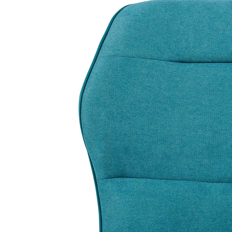 Chaise en Métal et Tissu bleu EMELINE, détail de l'assise