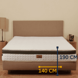 Matelas Chloro, en latex naturel et ressorts ensachés, en version 140x190cm